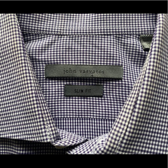 John Varvatos Shirt Italian Slim Fit Italy Purple - Picture 2 of 8